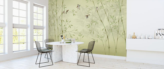 PHOTOWALL / Bamboo Birds - Yellowish (e318724)