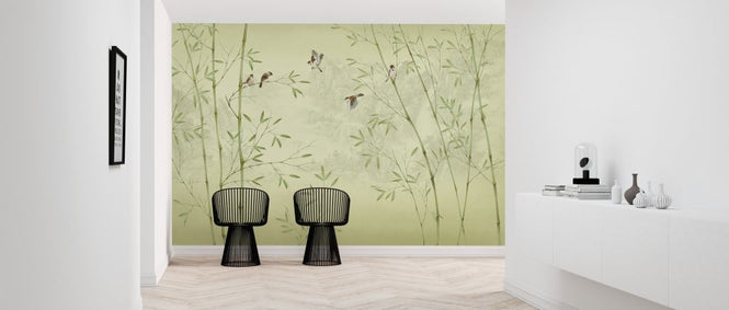 PHOTOWALL / Bamboo Birds - Yellowish (e318724)