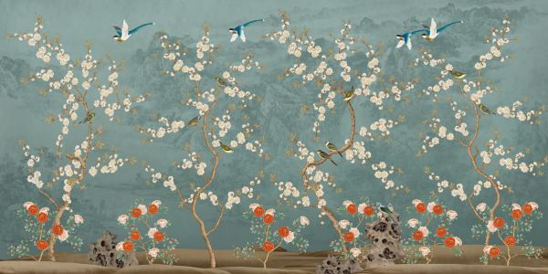 PHOTOWALL / Chinoiserie Garden - Blue (e318749)