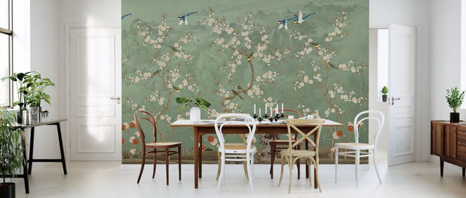 PHOTOWALL / Chinoiserie Garden - Emerald (e318750)