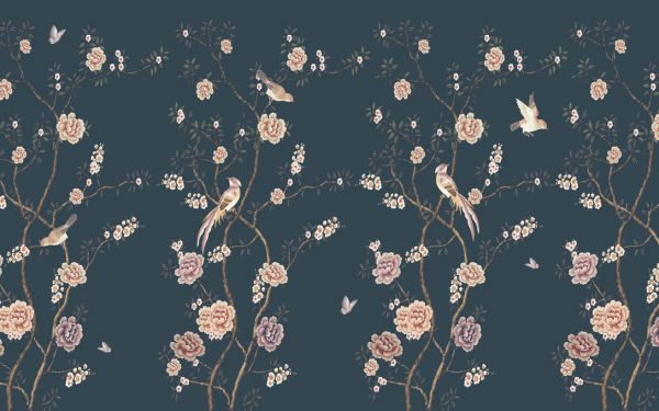 PHOTOWALL / Floraison Chinoiserie - Dark (e318842)