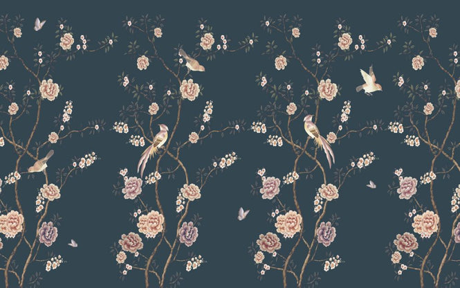 PHOTOWALL / Floraison Chinoiserie - Dark (e318842)