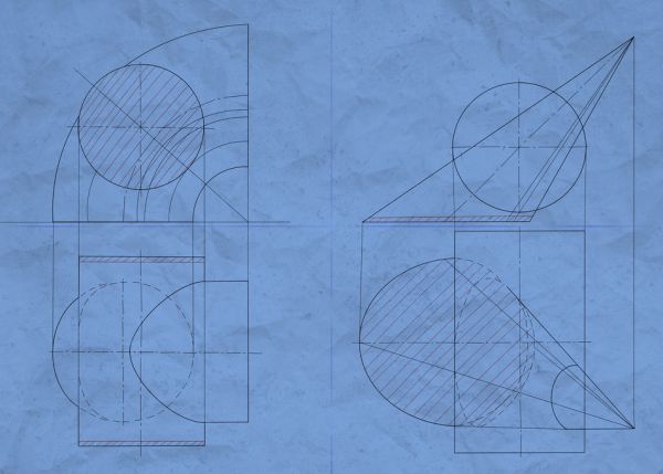 PHOTOWALL / Construction Drawing - Blue (e319133)