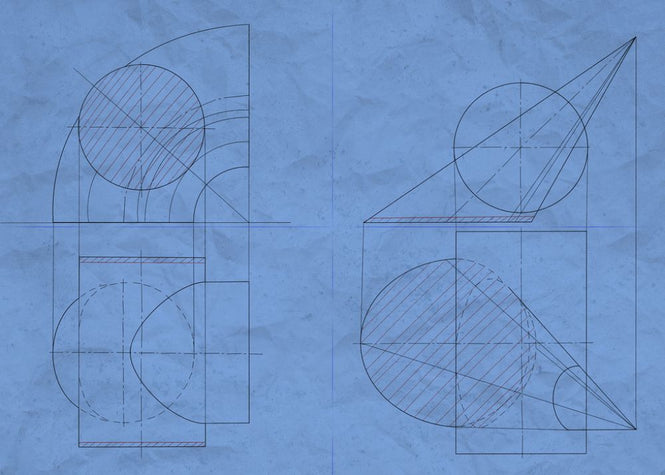 PHOTOWALL / Construction Drawing - Blue (e319133)