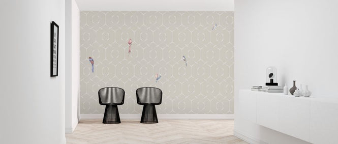 PHOTOWALL / Scalet´s Bamboo Web - Powder Pink (e319262)