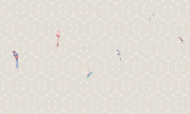 PHOTOWALL / Scalet´s Bamboo Web - Powder Pink (e319262)