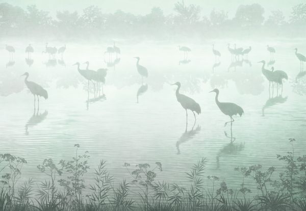 PHOTOWALL / Flock at Dusk - Green (e319237)