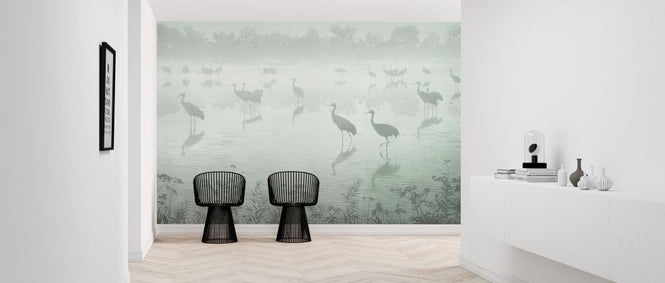 PHOTOWALL / Flock at Dusk - Green (e319237)