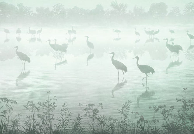PHOTOWALL / Flock at Dusk - Green (e319237)