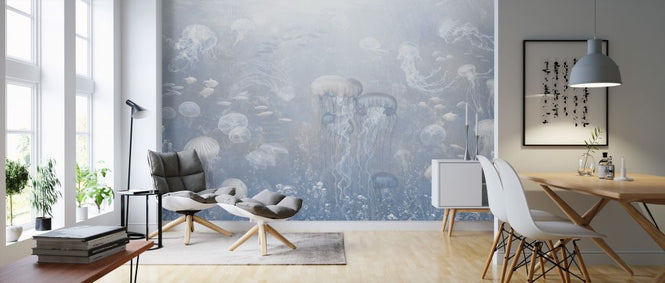 PHOTOWALL / Jellyfish Garden - Blue (e319256)