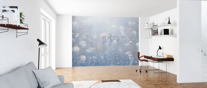 PHOTOWALL / Jellyfish Garden - Blue (e319256)