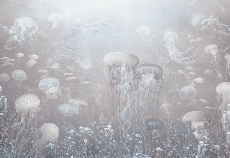 PHOTOWALL / Jellyfish Garden - Sepia (e319258)