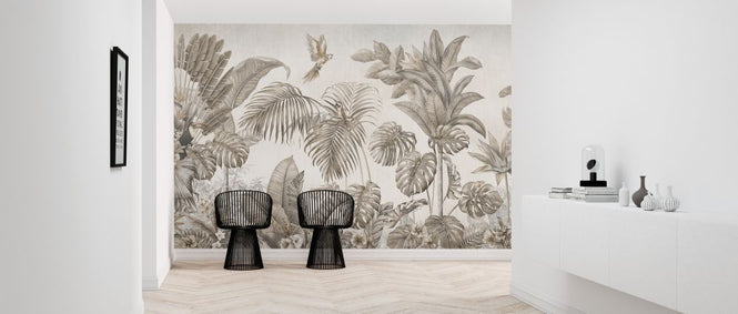 PHOTOWALL / Tropical Birds Home - Sepia (e319280)