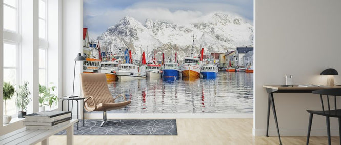 PHOTOWALL / Fishing Boats in Henningsvaer (e318131)