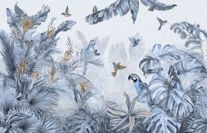 PHOTOWALL / Parrots Paradise - Blue (e319883)