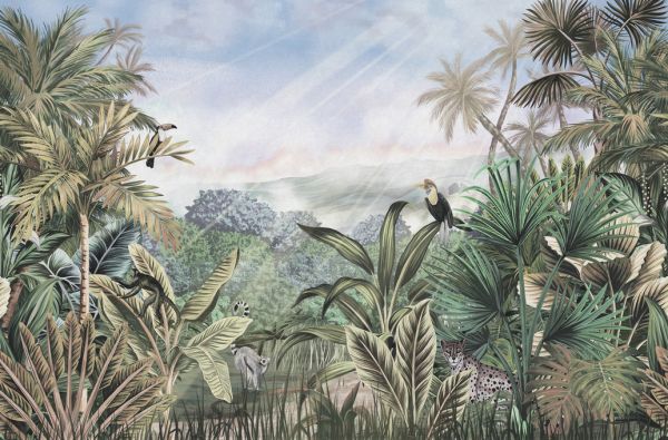 PHOTOWALL / Day in Jungle - Green (e319891)