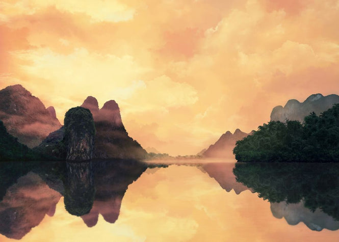 PHOTOWALL / Hazy Sunset Reflection (e319896)