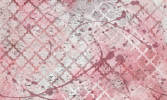 PHOTOWALL / Old Wall with Color Splash - Pink (e320276)