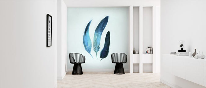 PHOTOWALL / Indigo Feathers square (e320027)