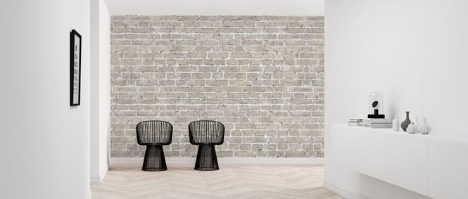 PHOTOWALL / White Wash Brick Wall (e318137)