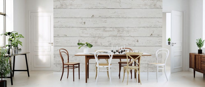 PHOTOWALL / Wooden White Texture (e318142)