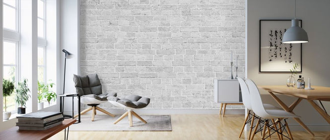 PHOTOWALL / White Wash Brick Wall (e318155)