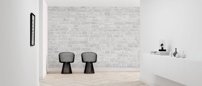 PHOTOWALL / White Wash Brick Wall (e318155)
