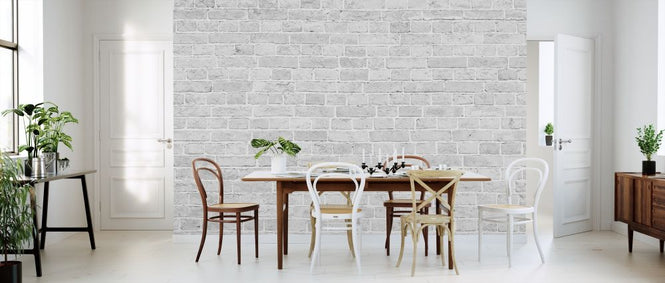 PHOTOWALL / White Wash Brick Wall (e318155)