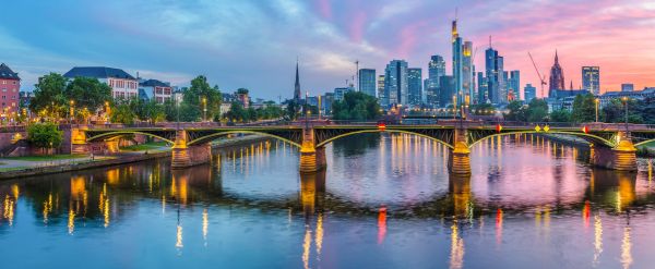 PHOTOWALL / Skyline Frankfurt at Sunset (e318158)