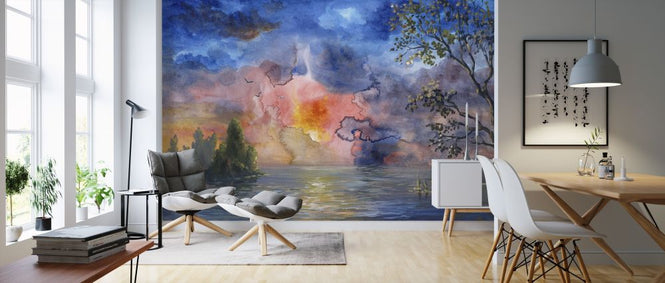 PHOTOWALL / Watercolor Summer Landscape (e318407)