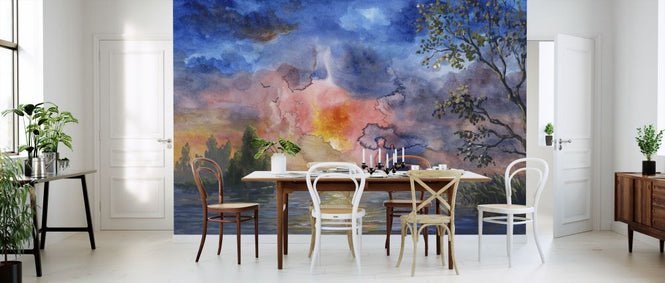 PHOTOWALL / Watercolor Summer Landscape (e318407)