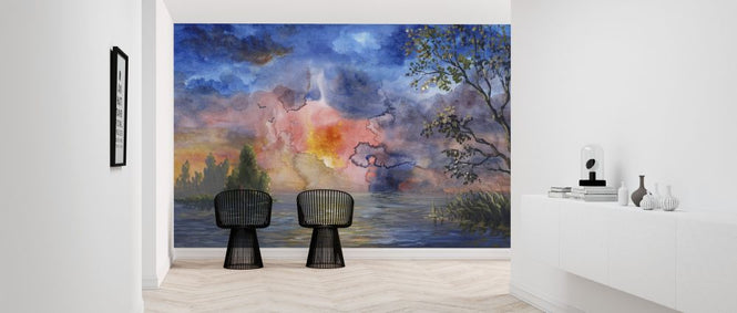 PHOTOWALL / Watercolor Summer Landscape (e318407)