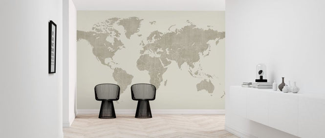 PHOTOWALL / Voguish World Map - Beige (e320768)