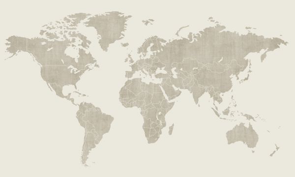 PHOTOWALL / Voguish World Map - Beige (e320768)