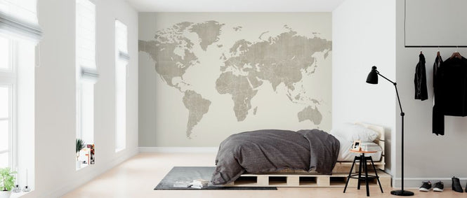 PHOTOWALL / Voguish World Map - Beige (e320768)