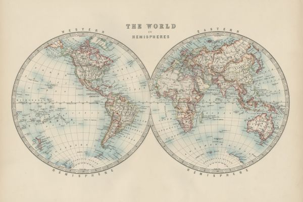 PHOTOWALL / Johnstons World in Hemispheres (e320407)