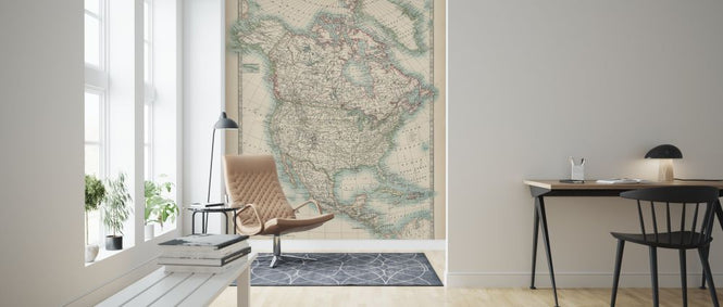 PHOTOWALL / Johnstons Map of North America (e320408)