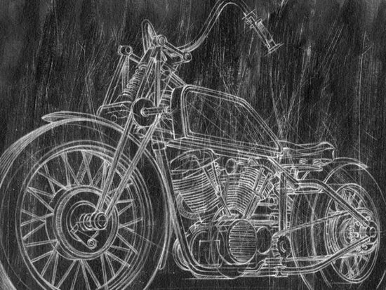 PHOTOWALL / Motorcycle Sketch (e320437)