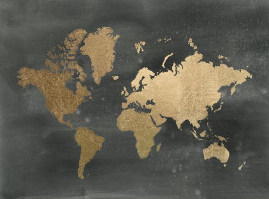 PHOTOWALL / World Map on Black Wash (e320571)