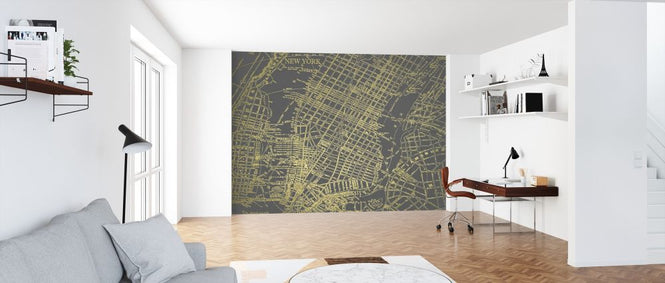 PHOTOWALL / Map on Dark Gray (e320582)