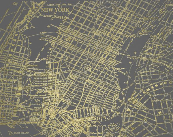 PHOTOWALL / Map on Dark Gray (e320582)
