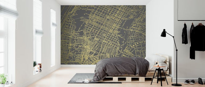 PHOTOWALL / Map on Dark Gray (e320582)