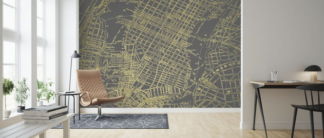 PHOTOWALL / Map on Dark Gray (e320582)