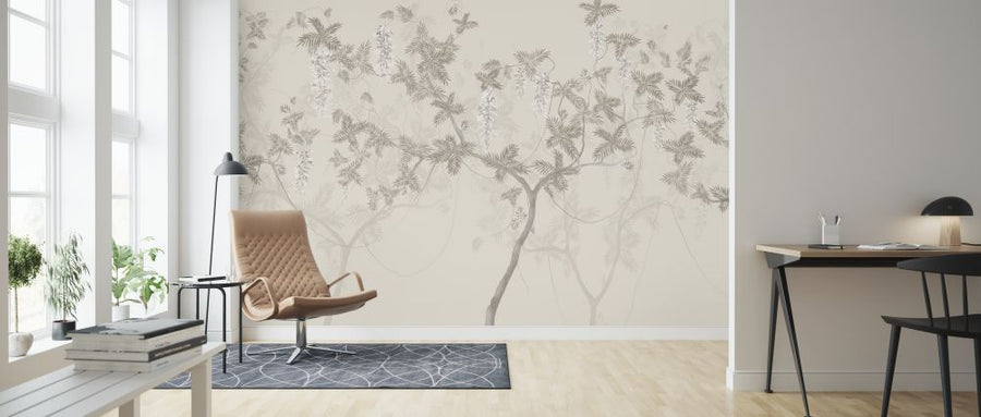 PHOTOWALL / Tree Waltz - Soft Beige (e320954)