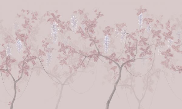 PHOTOWALL / Tree Waltz - Pink-Blue (e320953)