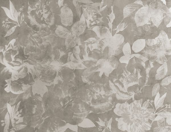 PHOTOWALL / Flowers and Concrete - Beige (e320885)