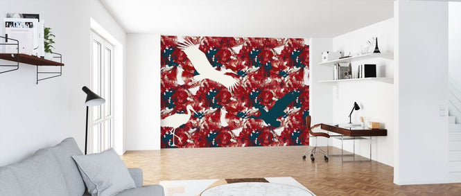 PHOTOWALL / Stork on Watercolor (e320898)