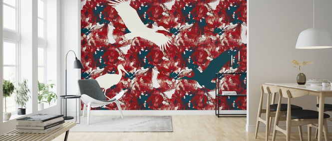 PHOTOWALL / Stork on Watercolor (e320898)