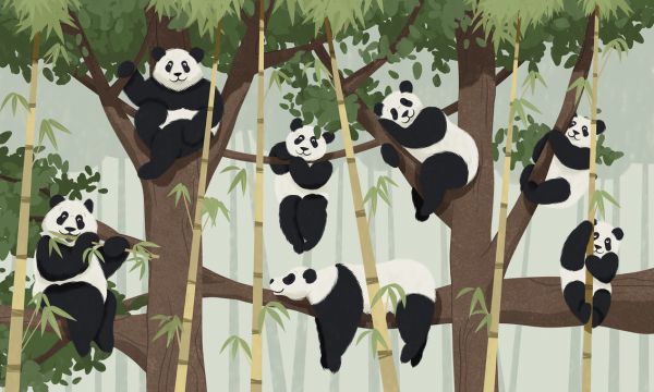 PHOTOWALL / Panda Trees (e320865)