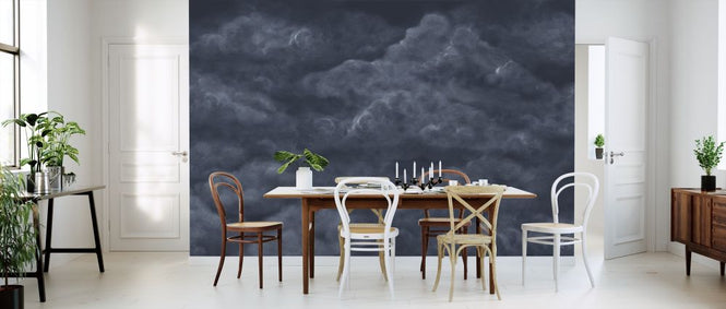 PHOTOWALL / Tender Clouds - Dark Blue (e320867)